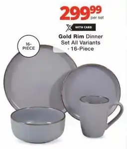 Checkers Hyper Gold Rim Dinner Set offer