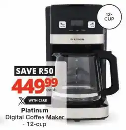Checkers Hyper Platinum Digital Coffee Maker offer