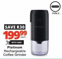 Checkers Hyper Platinum Rechargeable Coffee Grinder offer