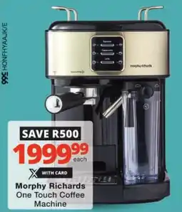 Checkers Hyper Morphy Richards One Touch Coffee Machine offer