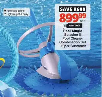 Checkers Hyper Pool Magic Splasher II Pool Cleaner Combination Set offer