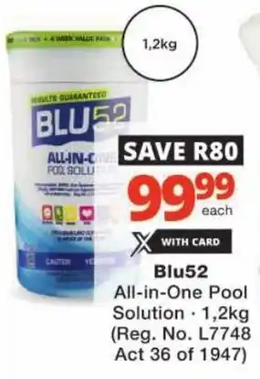 Checkers Hyper Blu52 All-in-One Pool Solution offer