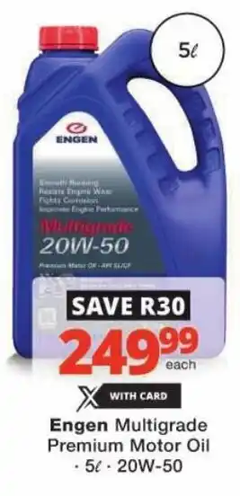 Checkers Hyper Engen Multigrade Premium Motor Oil offer