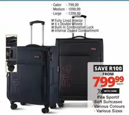 Checkers Hyper Fila Sportif Soft Suitcases offer