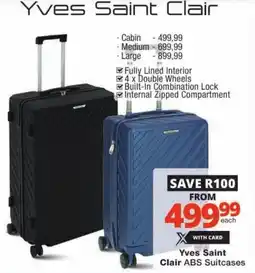 Checkers Hyper Yves Saint Clair ABS Suitcases offer