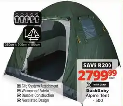 Checkers Hyper BushBaby Alpine Tent offer