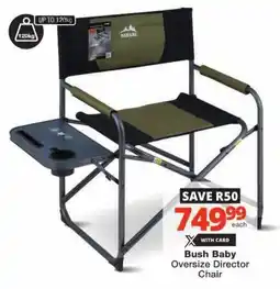 Checkers Hyper Bush Baby Oversize Director Chair offer