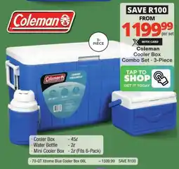 Checkers Hyper Coleman Cooler Box Combo Set offer