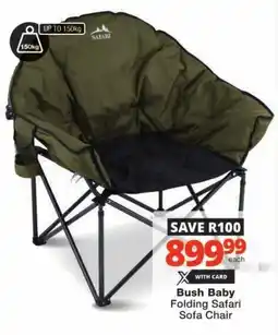 Checkers Hyper Bush Baby Folding Safari Sofa Chair offer