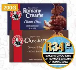Take 'n Pay Bakers choc-kits or romany creams original offer