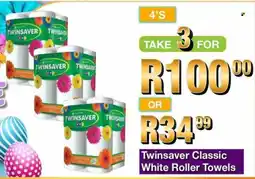 Take 'n Pay Twinsaver Classic White Roller Towels offer