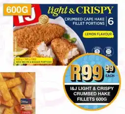 Take 'n Pay I&J light & crispy crumbed hake fillets offer