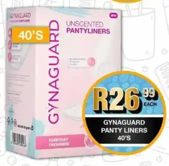 Take 'n Pay Gynaguard panty liners offer