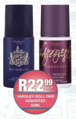 Take 'n Pay Yardley roll ons assorted offer