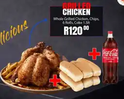 Take 'n Pay Whole Grilled Chicken, Chips, 6 Rolls, Coke offer