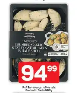 Pick n Pay PnP Fishmonger's Mussels Coated in Garlic 500g offer