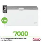 Fair Price Defy 481Ltr Nett WHT Deep Fridge/Freezer DMF456/382/294 20-040 offer