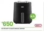 Fair Price Defy 4.7L Black Manual Airfryer 40-1211 offer