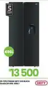 Fair Price Defy 496Ltr Black Glass SxS Fridge DFF456 20-576 offer