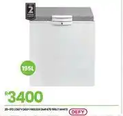 Fair Price Defy 195L Deep White Freezer DMF470 20-013 offer