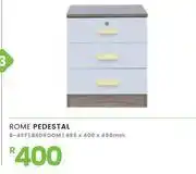 Fair Price Rome Bedroom Pedestal 45 x 400 x 450mm 8-497 offer