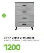 Fair Price Bursa Bedroom Chest Of Drawers 685 x 425 x 990mm 4-043 offer