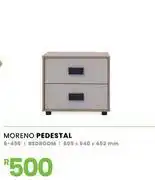 Fair Price Moreno Bedroom Pedestal 605 x 540 x 452mm 8-496 offer