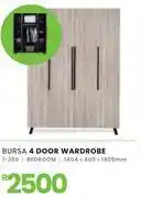 Fair Price Bursa Bedroom 4 Door Wardrobe 1404 x 460 x 1905mm 1-259 offer