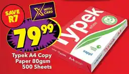 Shoprite Typek A4 Copy Paper 80gsm 500 Sheets offer