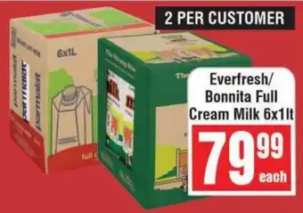 Frontline Everfresh/ Bonnita Full Cream Milk offer