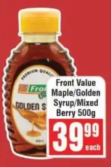 Frontline Front Value Maple/ Golden Syrup/ Mixed Berry offer