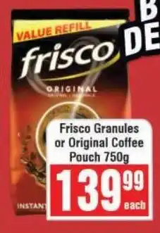 Frontline Frisco Granules or Original Coffee Pouch offer