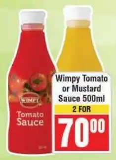 Frontline Wimpy Tomato or Mustard Sauce offer