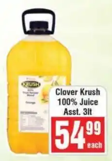 Frontline Clover Krush 100% Juice offer