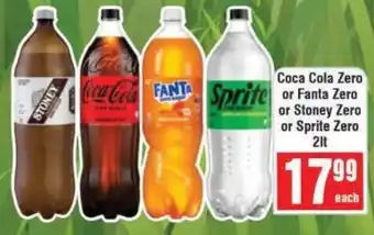 Frontline Coca Cola Zero or Fanta Zero or Stoney Zero or Sprite Zero offer
