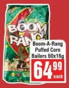 Frontline Boom-A-Rang Puffed Corn Bailers offer