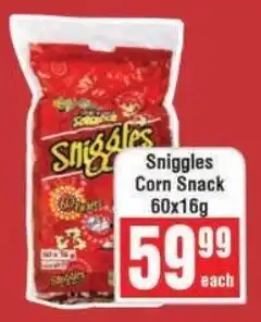 Frontline Sniggles Corn Snack offer