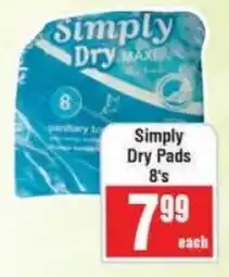 Frontline Simply Dry Pads offer