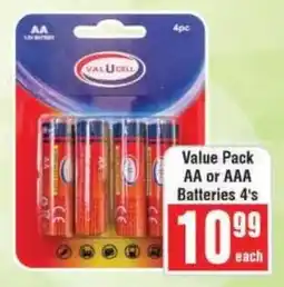 Frontline Value Pack AA or AAA Batteries offer