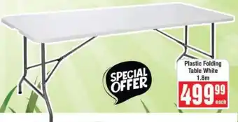 Frontline Plastic Folding Table White offer