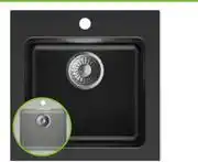 Leroy Merlin Burin Single Bowl Square Kitchen Sink Black 46.5 x 47.5 x 18cm 81500093 offer
