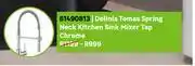 Leroy Merlin Delinia Tomas Spring Neck Kitchen Sink Mixer Tap Chrome 81490813 offer