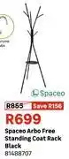 Leroy Merlin Spaceo Arbo Free Standing Coat Rack Black 81488707 offer