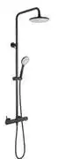 Leroy Merlin Bijiou Shower Column Wall Mount With Mixer Black 81489888 offer