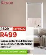 Leroy Merlin Inspire Roller Blind Blackout Venus Trench 85/81 x 220cm 81499459 offer