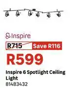 Leroy Merlin Inspire 6 Spotlight Ceiling Light 81483432 offer