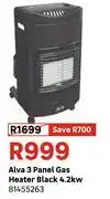 Leroy Merlin Alva 3 Panel Gas Heater Black 4.2KW 81455263 offer
