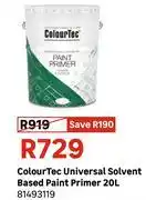 Leroy Merlin ColourTec Universal Solvent Based Paint Primer 81493119-20Ltr offer