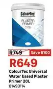 Leroy Merlin ColourTec Universal Water Based Plaster Primer 81493114-20Ltr offer