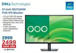 Incredible Connection Dell 27-inch SE2725HM FHD IPS Monitor offer